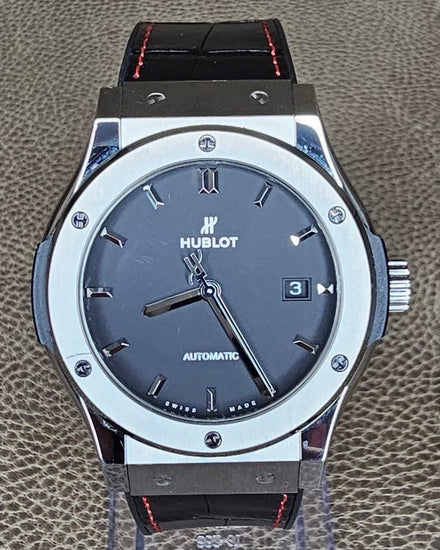 Hublot Classic Fusion 45MM Black Dial Leather Strap (511.NX.1171.RX)