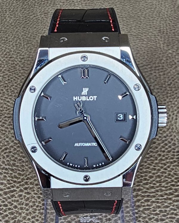 Hublot Classic Fusion 45MM Black Dial Leather Strap (511.NX.1171.RX)