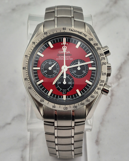 No Reserve - Omega Speedmaster "Michael 'The Legend' Schumacher" 42MM Red Dial Steel Bracelet (3506.61.00)