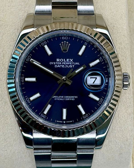 2022 Rolex Datejust 41MM Blue Dial Oyster Bracelet (126334)