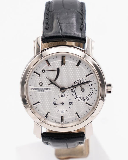 2009 Vacheron Constantin Malte Power Reserve Date 38MM Silver Dial Leather Strap (83060)