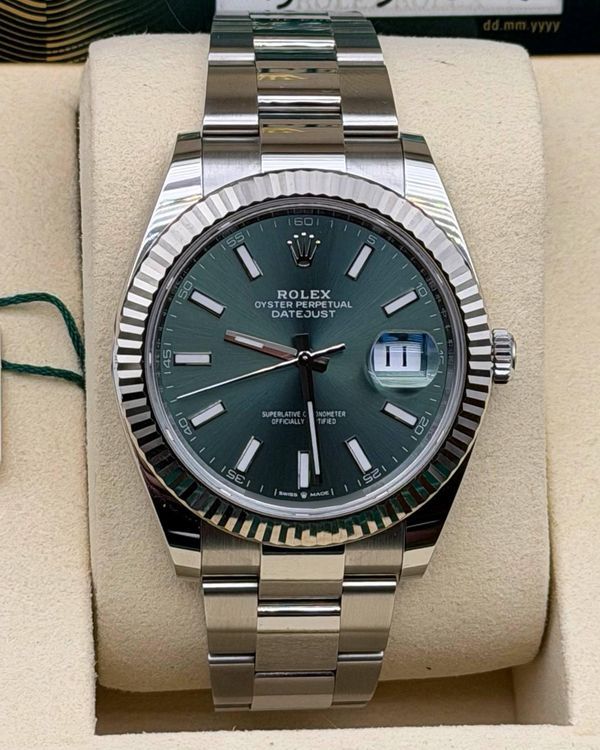 2026 Rolex Datejust 41MM Mint Green Dial Jubilee Bracelet (126334)