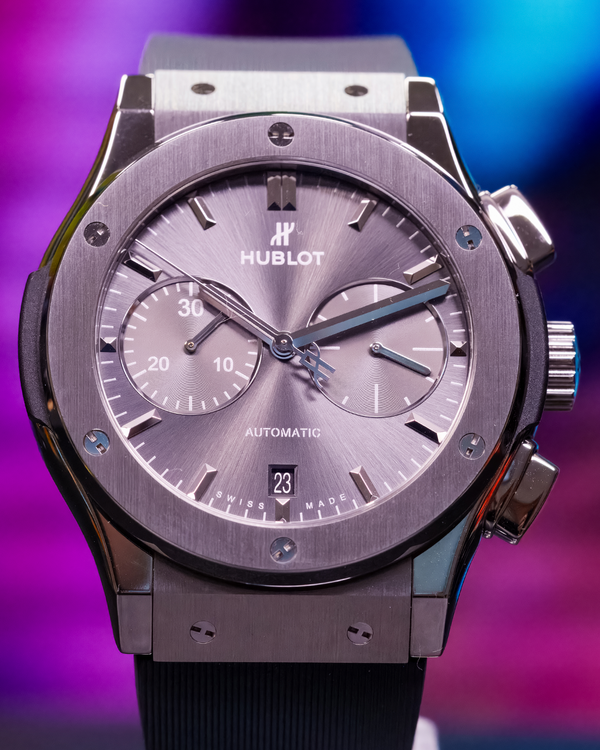 No Reserve - Hublot Classic Fusion 45MM Grey Dial Rubber Strap (521.NX.7071.RX)