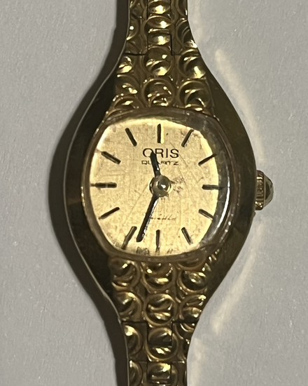No Reserve - 1980 Oris Accessories 15MM Quartz Champagne Dial Steel Bracelet (7126)