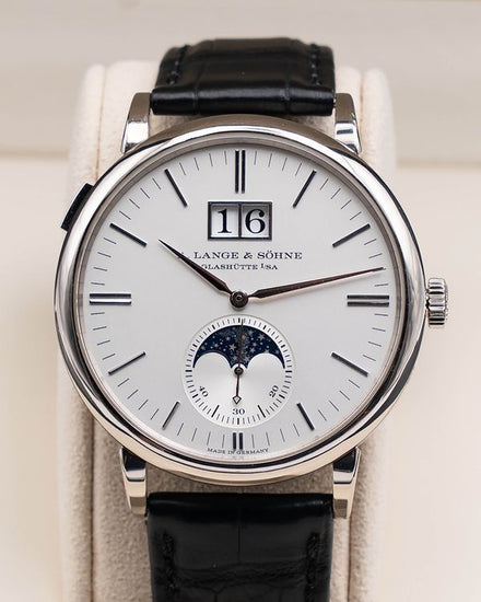 2022 A. Lange & Söhne Saxonia Moon Phase 40MM Silver Dial Leather Strap (384.026)