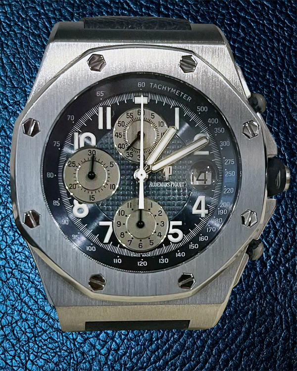 2003 Audemars Piguet Royal Oak Offshore 42MM Blue Dial Leather Strap (25770ST)