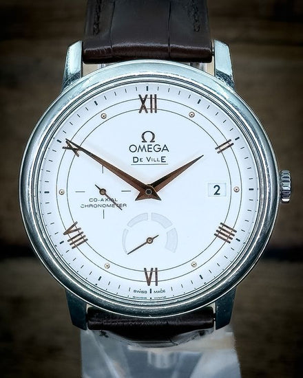 Omega De Ville Prestige 39.5MM Silver Dial Leather Strap (424.13.40.21.02.002)