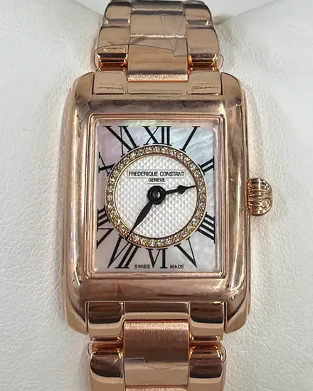 No Reserve - 2025 Frederique Constant Classics Carrée 23MM Quartz Mother of Pearl Dial Steel Bracelet (FC-200MPDC14B)