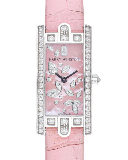 Harry Winston Avenue 16MM Quartz Mother of Pearl Dial Leather Strap (AVCQHM15)
