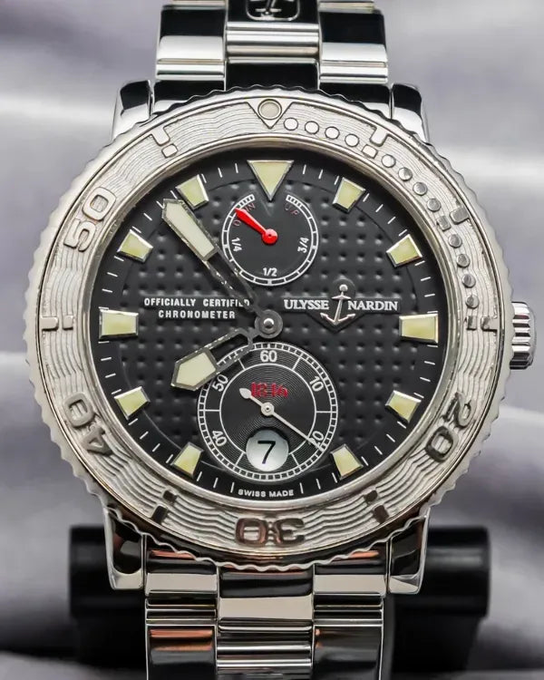 2003 Ulysse Nardin Marine Diver 40MM Black Dial Steel Bracelet (263-55)