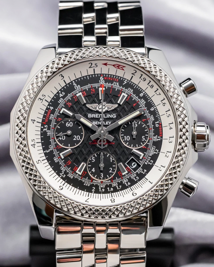 Breitling Bentley B06 44MM Black Dial Steel Bracelet (AB061221/BD93)