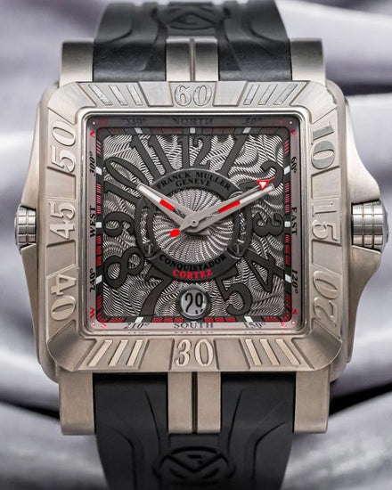 Franck Muller Conquistador 41MM Grey Dial Rubber Strap (10800 SC DT GPG TT TT)