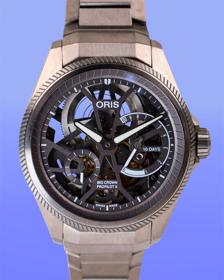 No Reserve - Oris Accessories 44MM Skeleton Dial Titanium Bracelet  (01 115 7759 7153)