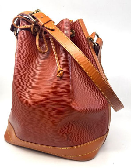 Louis Vuitton Bag Noé Medium Brown Epi Leather Bag Cipango Gold Hardware (AR0955)
