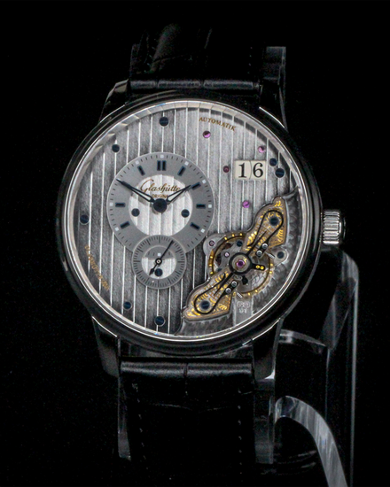 No Reserve - 2021 Glashütte Original PanoMaticInverse 42MM Silver Dial Leather Strap (1-91-02-02-02-30)
