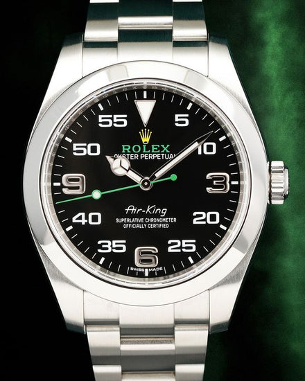 No Reserve - 2017 Rolex Air-King 40MM Black Dial Oyster Bracelet (116900)