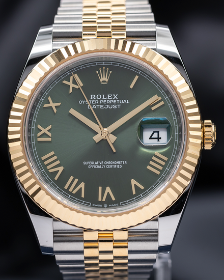 No Reserve - 2026 Rolex Datejust 41MM Green Olive Dial Two-Tone Jubilee Bracelet (126333)