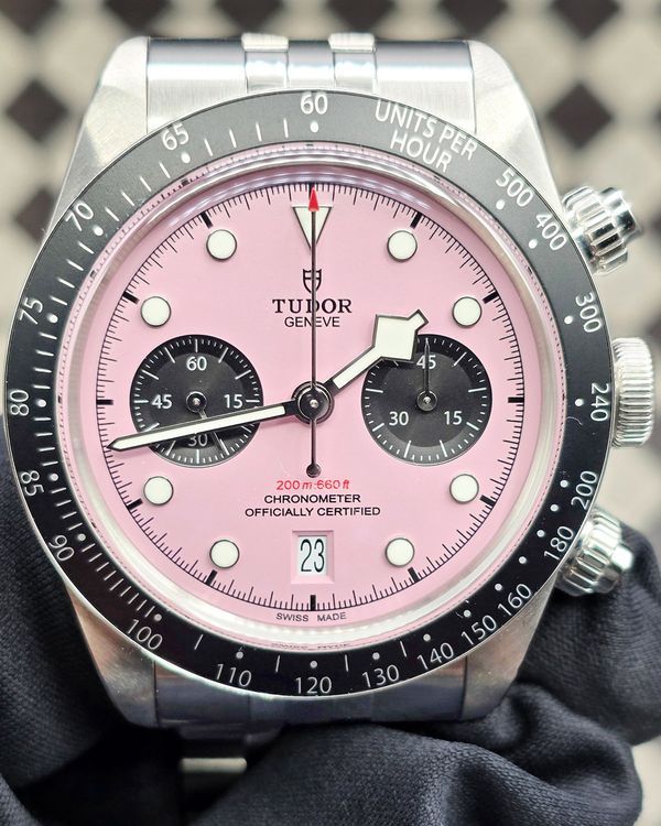 No Reserve - 2024 Tudor Black Bay Chrono "Flamingo" 41MM Pink Dial Steel Bracelet (79360N)