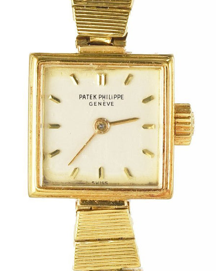 Patek Philippe Vintage 15.5MM Silver Dial Yellow Gold Bracelet (3285/7)