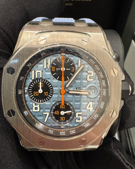 2024 Audemars Piguet Royal Oak Offshore 42MM Ice Blue Dial Rubber Strap (26238ST.OO.A340CA.01)