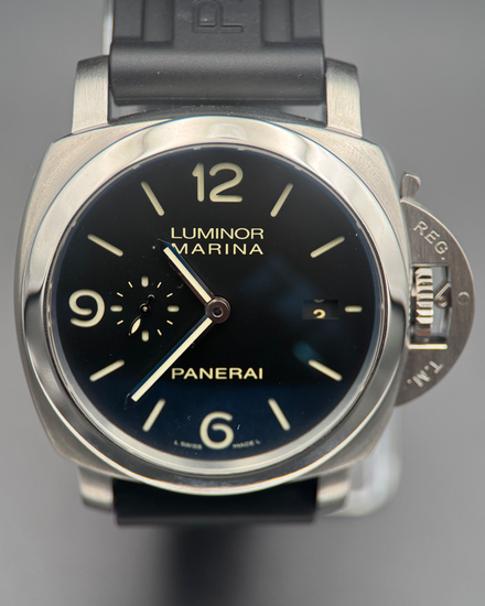 No Reserve - 2016 Panerai Luminor Marina 1950 3 Days 44MM Black Dial Rubber Strap (PAM00312)