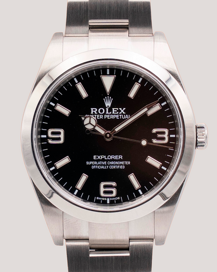 2017 Rolex Explorer 39MM Black Dial Oyster Bracelet (214270)