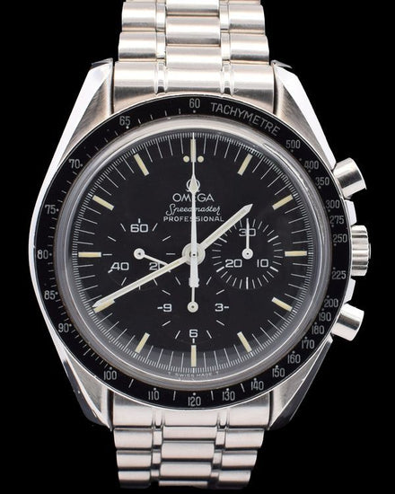 Omega Speedmaster Professional Moonwatch 42MM Black Dial Steel Bracelet (145.022)