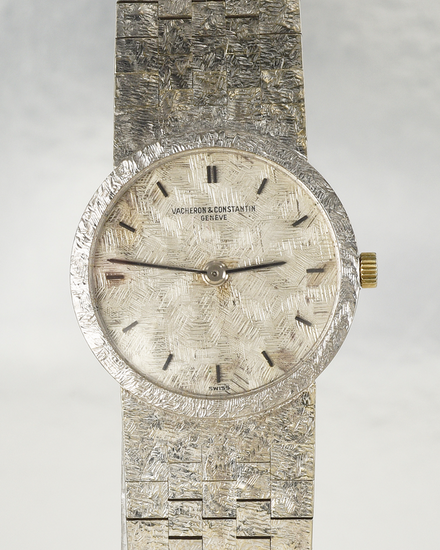 Vacheron Constantin Vintage 24MM Silver Dial White Gold Bracelet (6898)