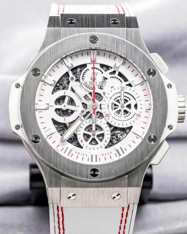 Hublot Big Bang Aero Bang "All White" L.E. 44MM Skeleton Dial Leather Strap (311.SE.2113.VR.JDR14)