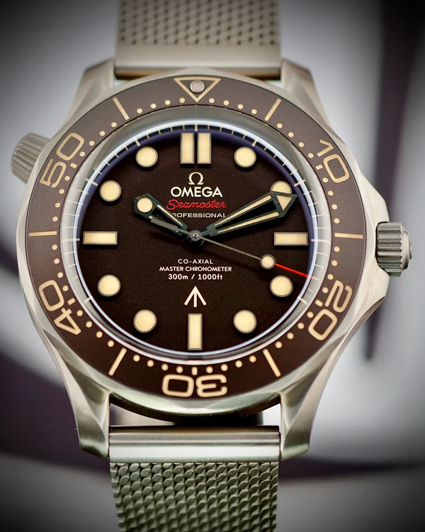 2025 Omega Seamaster Diver 300M "007 No Time To Die" 42MM Brown Dial Titanium Bracelet (210.90.42.20.01.001)