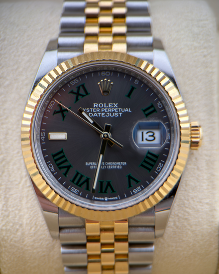 2023 Rolex Datejust "Wimbledon" 36MM Slate Dial Two-Tone Jubilee Bracelet (126233)