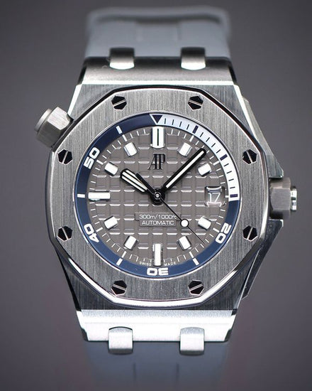 2021 Audemars Piguet Royal Oak Offshore Diver 42MM Grey Dial Rubber Strap (15720ST.OO.A009CA.01)
