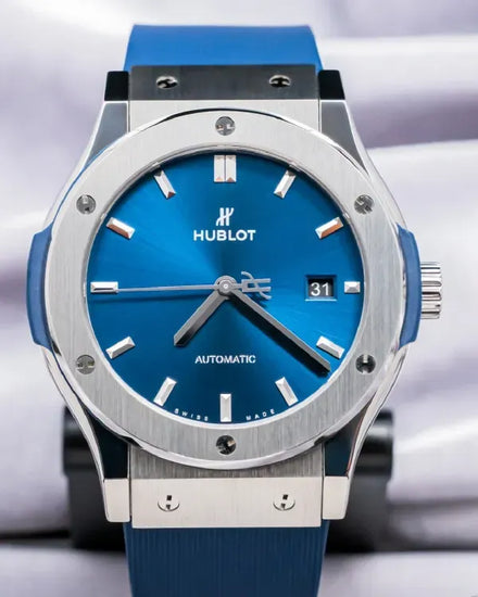Hublot Classic Fusion 42MM Blue Dial Rubber Strap (542.NX.7170.LR)