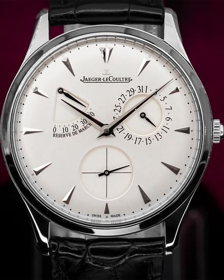 2016 Jaeger-LeCoultre Master Ultra Thin Réserve de Marche 39MM Silver Dial Leather Strap (Q1378420)