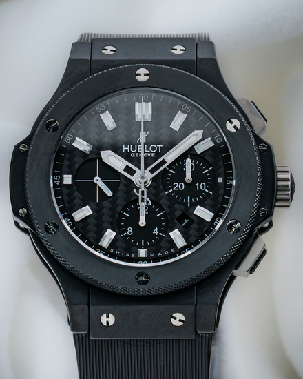 2011 Hublot Big Bang "Black Magic" 44MM Carbon Fiber Dial Rubber Strap (301.CI.1770.RX)