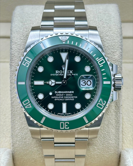 2020 Rolex Submariner Date "Hulk" 40MM Green Dial Oyster Bracelet (116610LV)