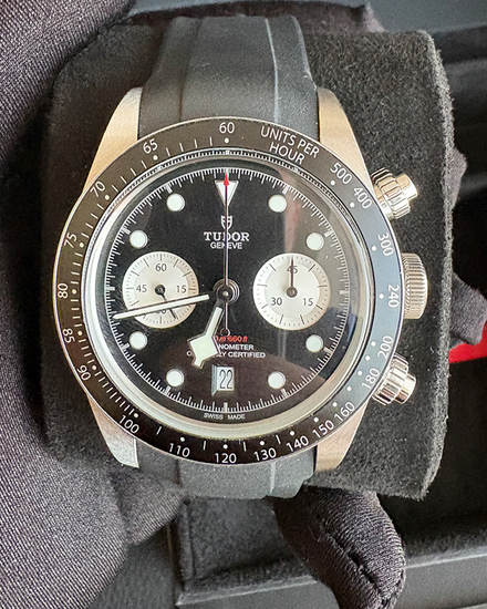 2024 Tudor Black Bay Chrono "Reverse Panda" 41MM Black Dial Rubber Strap (79360N)