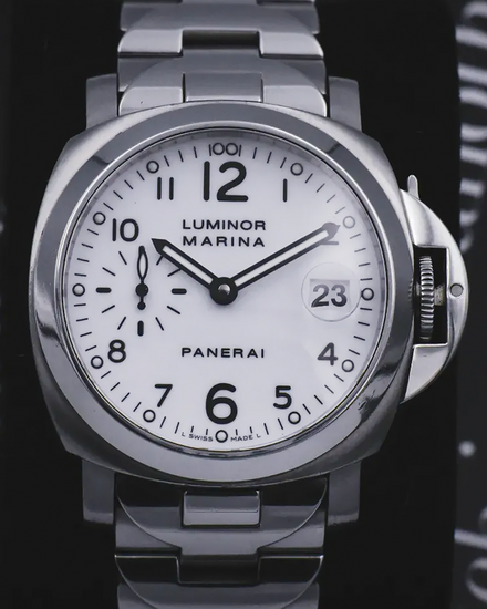 Panerai Luminor Marina 40MM White Dial Steel Bracelet (PAM00051)