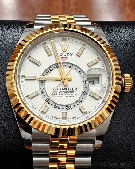 2025 Rolex Sky-Dweller 42MM White Dial Two-Tone Jubilee Bracelet (336933)