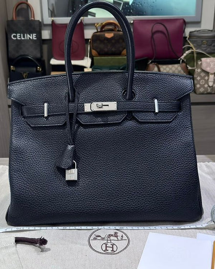 2013 Hermès Birkin 35 Large Leather Palladium Hardware Leather Strap (35)