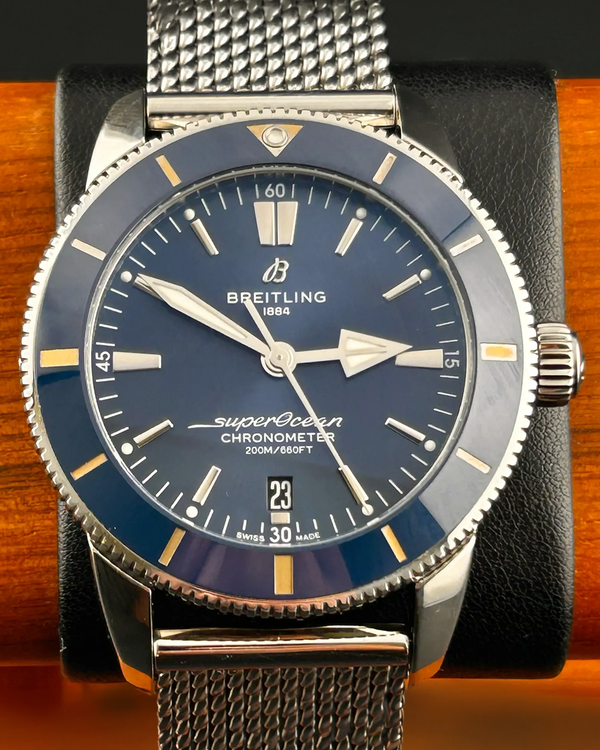 2019 Breitling Superocean Heritage B20 44MM Blue Dial Steel Bracelet (AB2030161C1A1)