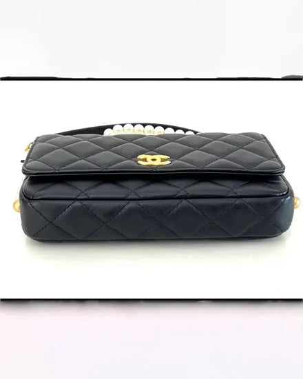 Chanel Wallet "All About Pearls" by Virginie Viard Small Leather Gold-Tone Hardware Pearl/Leather Strap (All About Pearls)