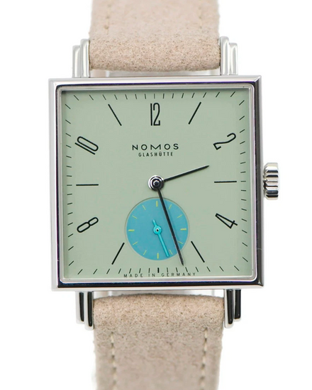 NOMOS Glashutte Tetra 29.5MM Mint Green Dial Leather Strap (439)