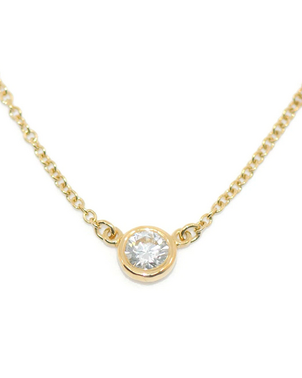 Tiffany Elsa Peretti 16IN Yellow Gold 0.12 CT (Necklace)