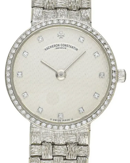 Vacheron Constantin Vintage 23MM Quartz Silver Dial White Gold Bracelet (25193)