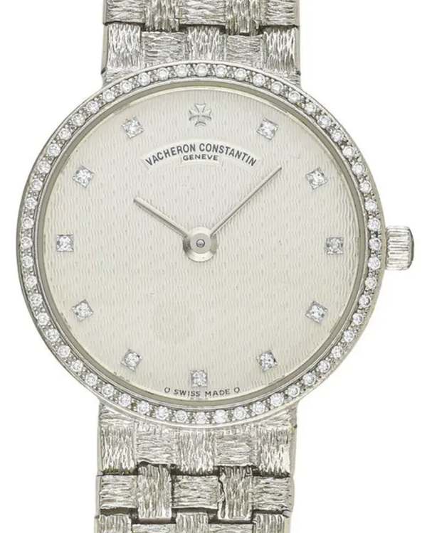 Vacheron Constantin Vintage 23MM Quartz Silver Dial White Gold Bracelet (25193)