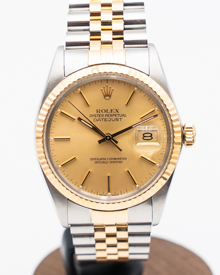 Rolex Datejust 36MM Champagne Dial Two-Tone Jubilee Bracelet (16013)