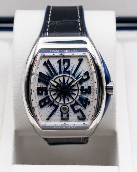 Franck Muller Vanguard Yachting 44MM White Dial Leather Strap (V 45 SC DT AC YACHTING)