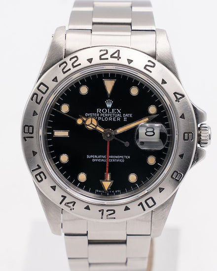 Rolex Explorer II 40MM Black Dial Oyster Bracelet (16570)