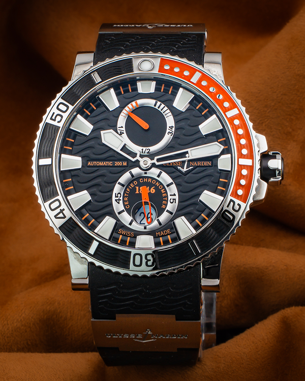 Ulysse Nardin Maxi Marine Diver L.E. 45MM Black Dial Rubber Strap (263-90-3/92)